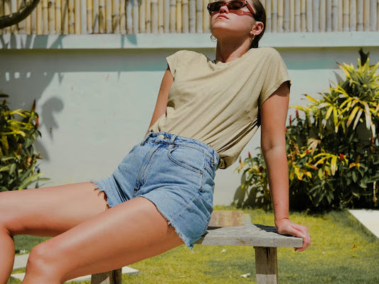 Mercee T-Shirt in Olive branch Plain