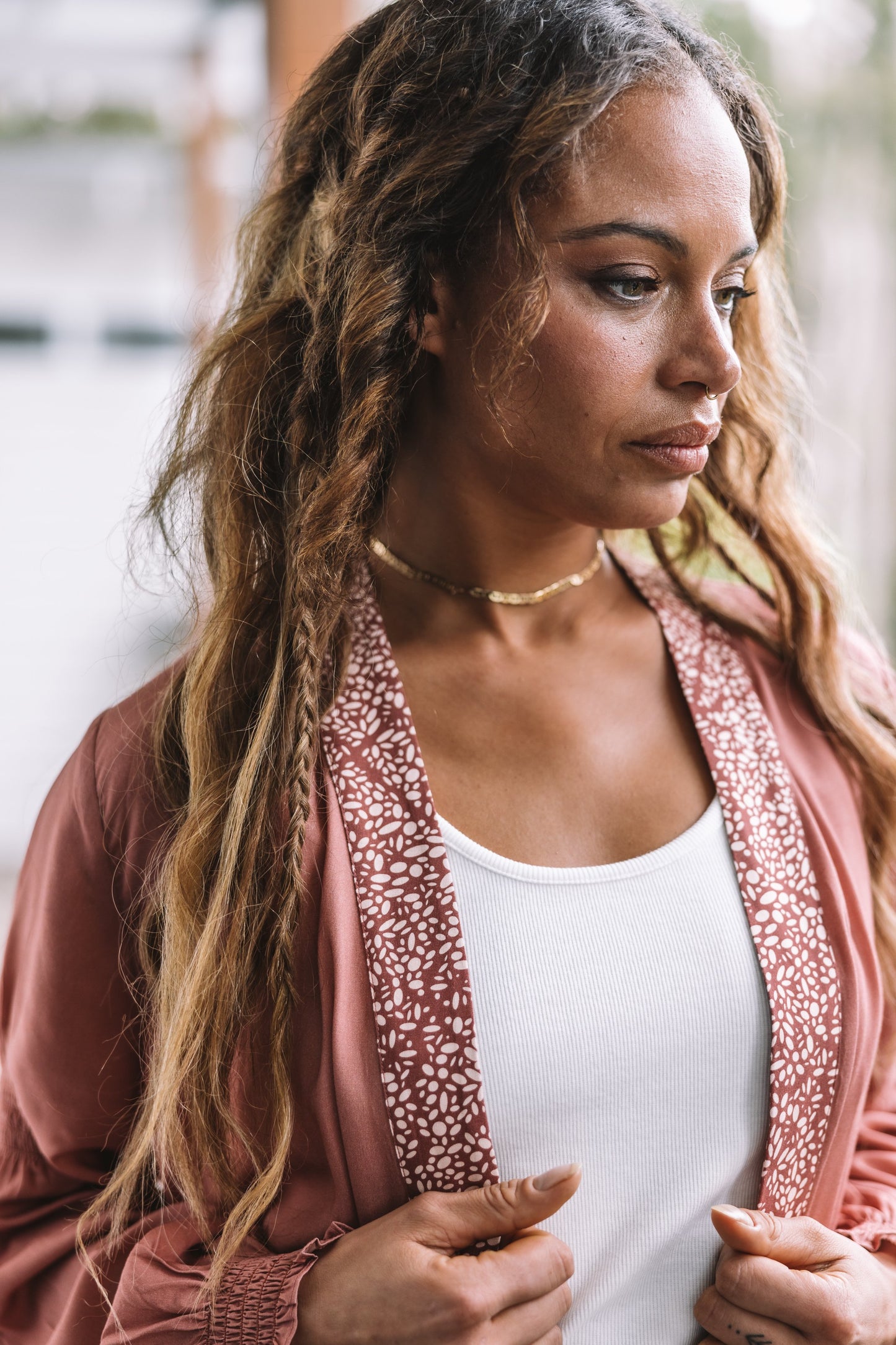 Mystique Kimono - Brick Dust