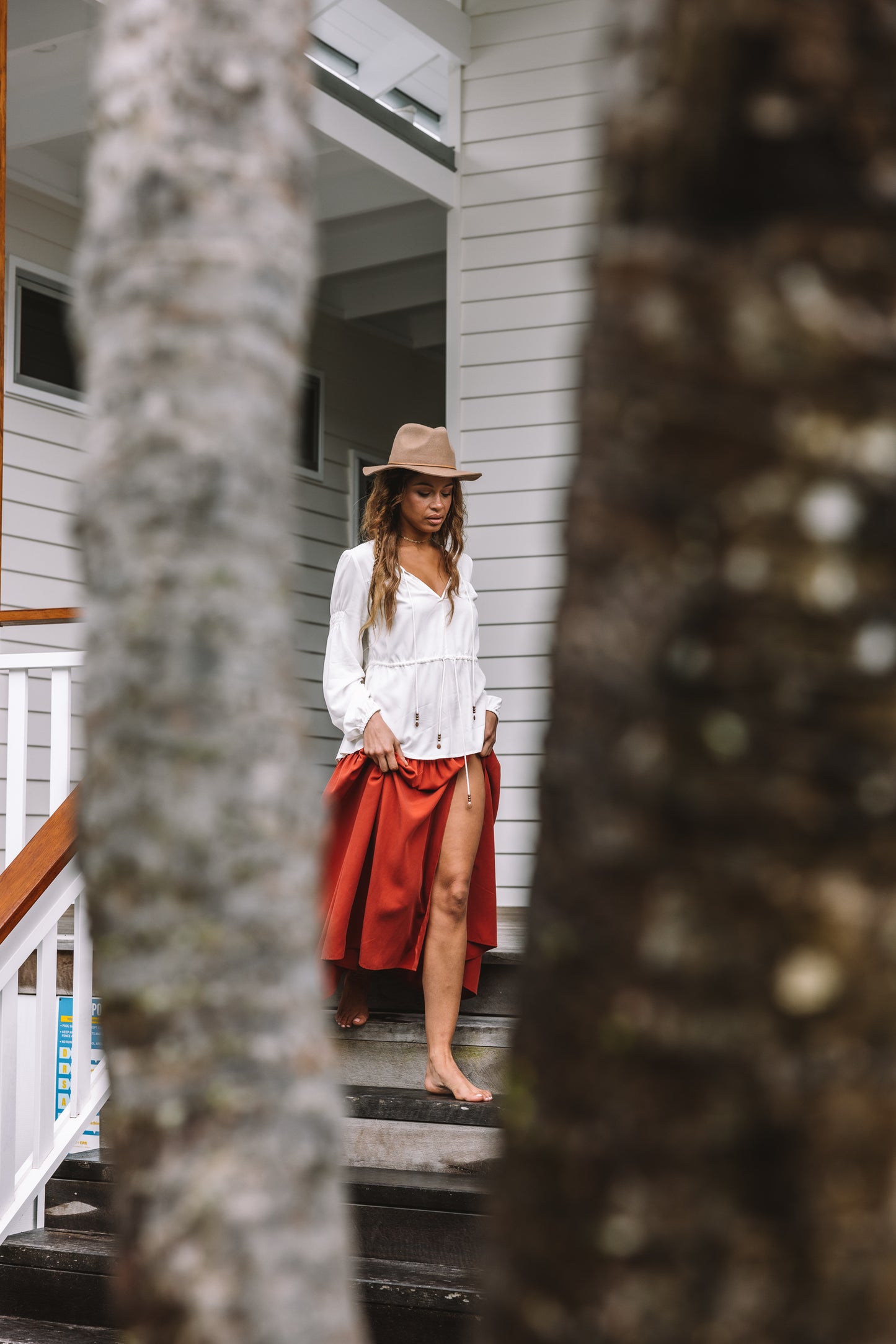 Leera Blouse in Coconut Milk