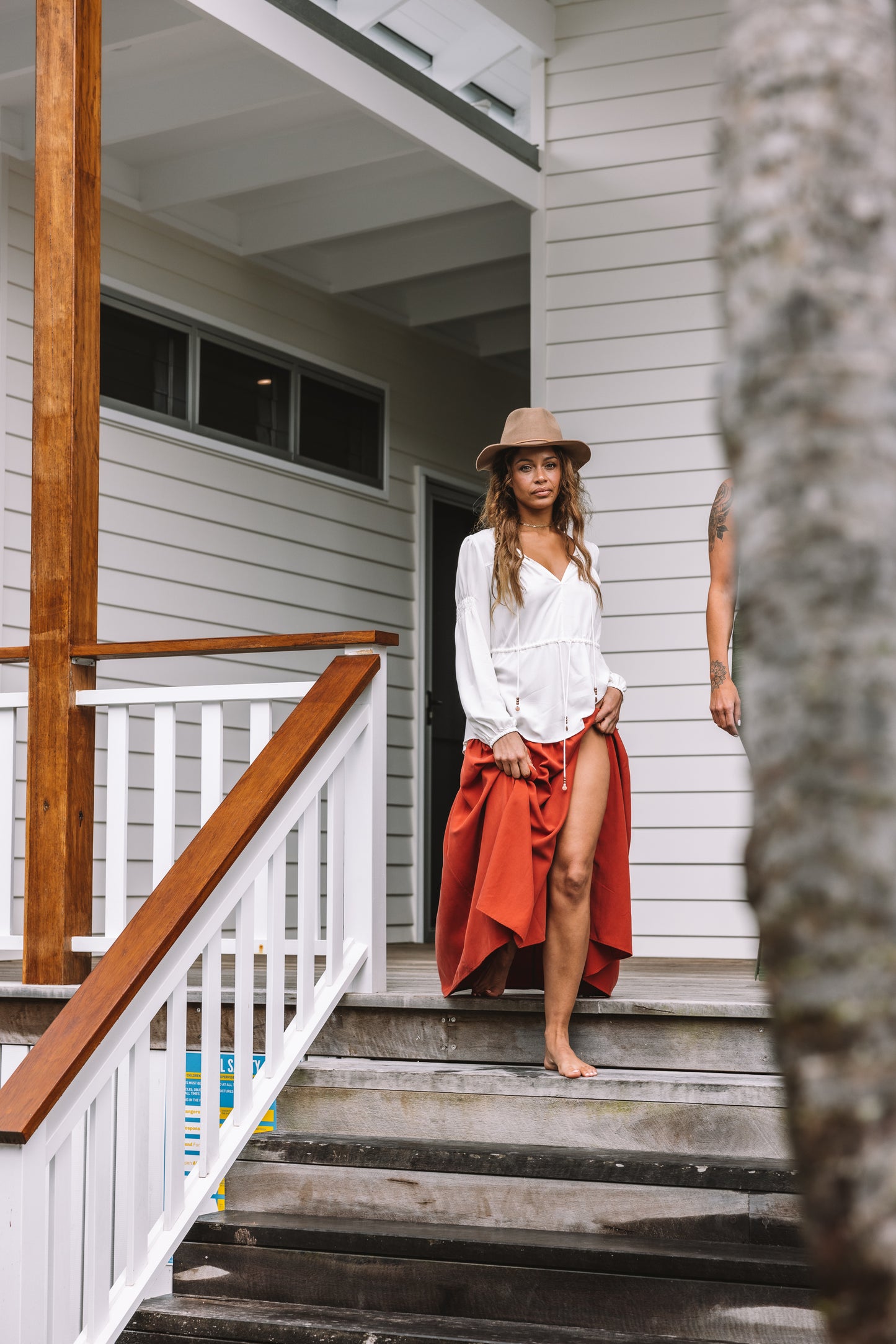 Leera Blouse in Coconut Milk