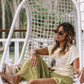 Alexis Maxi Skirt - Olive Pebble Print